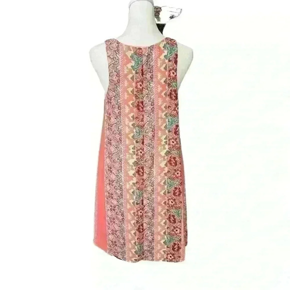 Everly Women’s Shift Dress Size S Sleeveless Peach Floral Flowy Vacation Summer - Picture 4 of 7